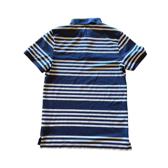Men's Nike Dri-Fit Blue/White Striped Polo Shirt. Swoosh. Golf. Size Small. - Picture 3 of 3
